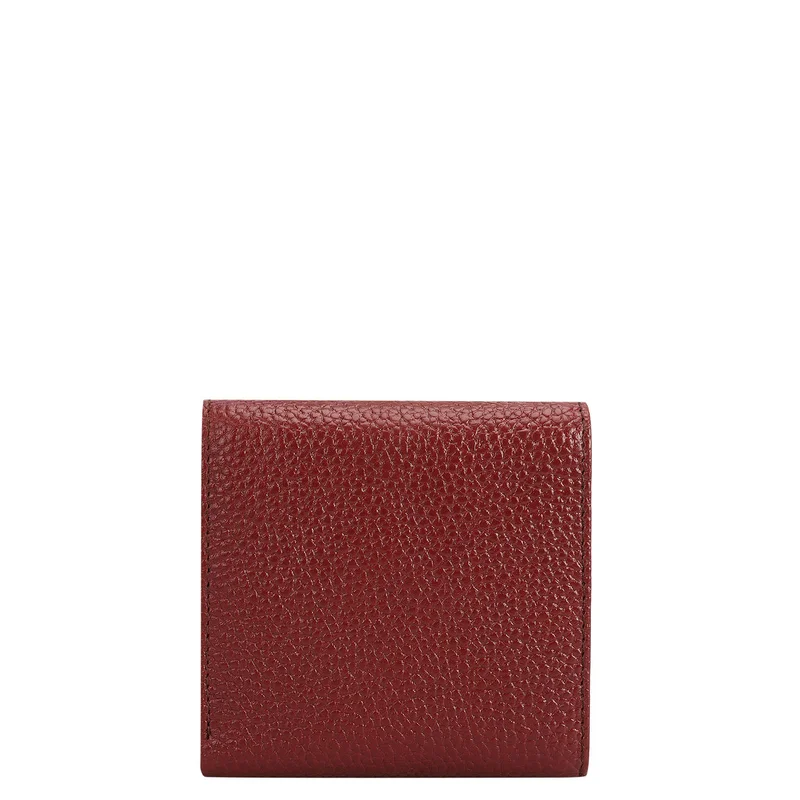 Da Milano Cherry Wax Leather Ladies Wallet - Cherry for Women | Best Price UAE